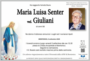 Senter Maria Luisa ved. Giuliani