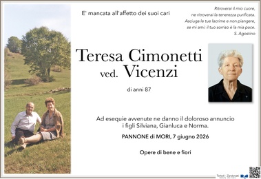 Cimonetti Teresa ved. Vicenzi