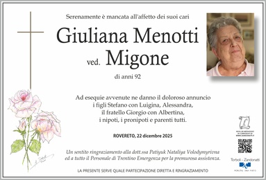 Menotti Giuliana ved. Migone