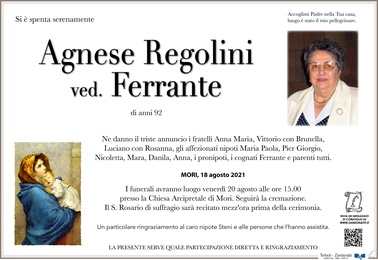 Regolini Agnese ved. Ferrante