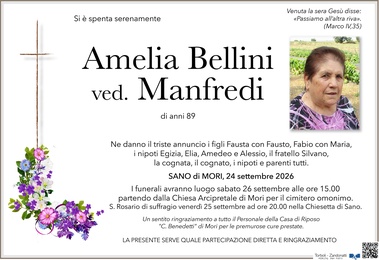 Bellini Amelia ved. Manfredi