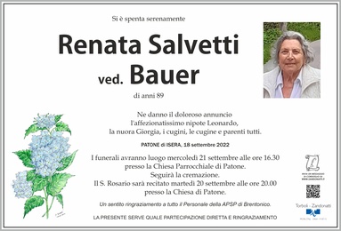 Salvetti Renata ved. Bauer