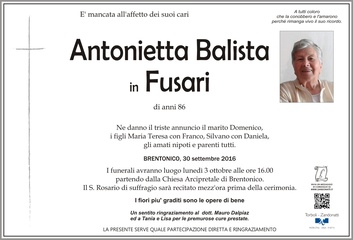 Balista Antonietta in Fusari