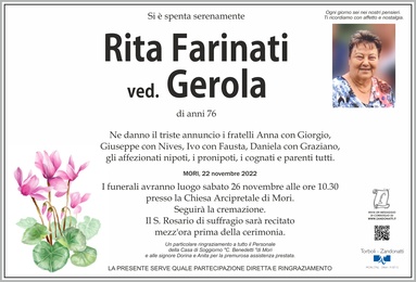 Farinati Rita ved. Gerola