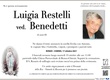 Restelli Luigia ved. Benedetti