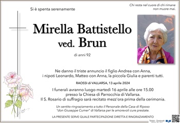 Battistello Mirella ved. Brun