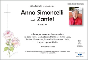 Simoncelli Anna ved. Zanfei
