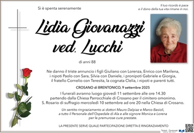 Giovanazzi Lidia ved. Lucchi