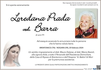 Prada Loredana ved. Barra