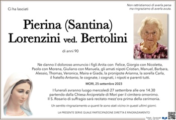 Lorenzini Pierina ved. Bertolini