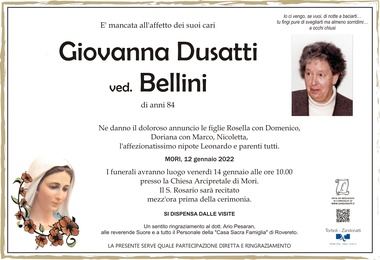 Dusatti Giovanna ved. Bellini