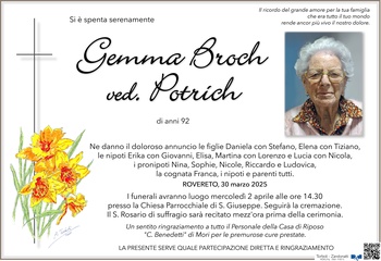 Broch Gemma ved. Potrich