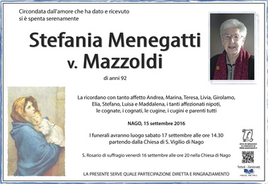 Menegatti Stefania ved. Mazzoldi