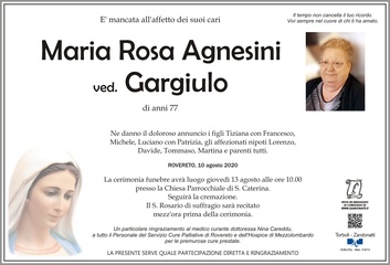 Agnesini Maria Rosa ved. Gargiulo