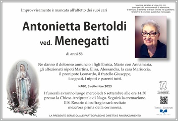 Bertoldi Antonietta ved. Menegatti