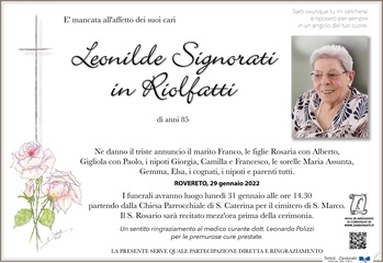 Signorati Leonilde in Riolfatti