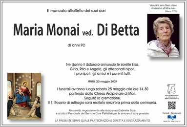 Monai Maria ved. Di Betta