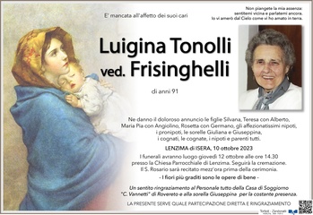 Tonolli Luigina ved. Frisinghelli