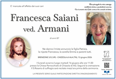 Saiani Francesca ved. Armani