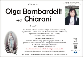 Bombardelli Olga ved. Chiarani
