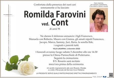 Farovini Romilda ved. Cont