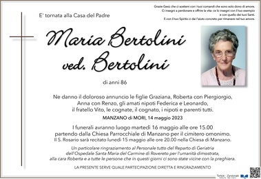 Bertolini Maria ved. Bertolini