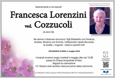 Lorenzini Francesca ved. Cozzucoli