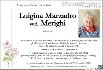 Marzadro Luigina ved. Merighi