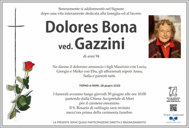 Bona Dolores ved. Gazzini