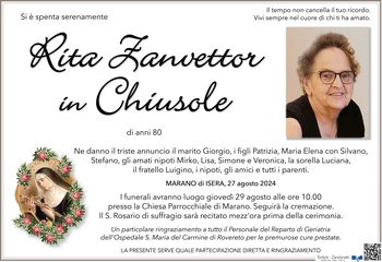 Zanvettor Rita in Chiusole