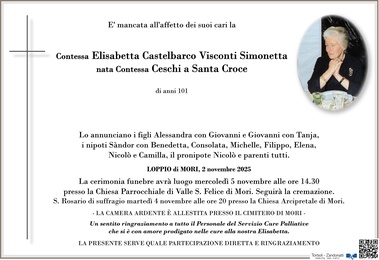 Ceschi a Santa Croce Elisabetta ved. Castelbarco Visconti