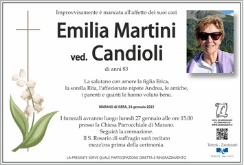 Martini Emilia ved. Candioli