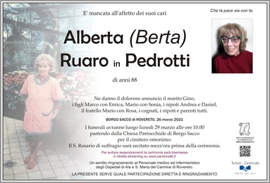 Ruaro Albertina in Pedrotti