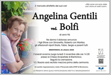 Gentili Angelina ved. Bolfi Gentili Angelina ved. Bolfi