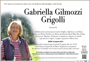 Gilmozzi Gabriella in Grigolli