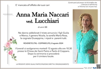 Naccari Anna Maria ved. Lucchiari