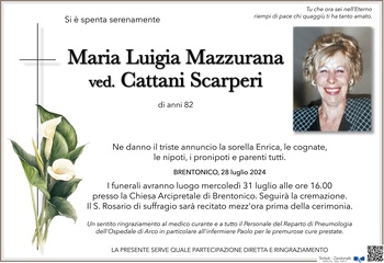 Mazzurana Maria Luigia ved. Cattani Scarperi