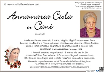 Ciola Annamaria in Canè