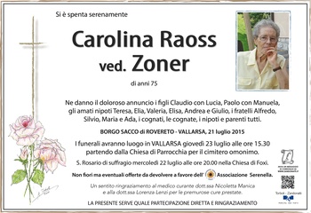 Raoss Carolina ved. Zoner