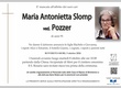 Slomp Maria Antonietta ved. Pozzer