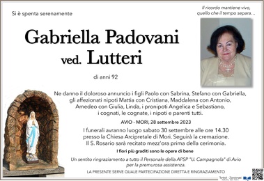 Padovani Gabriella ved. Lutteri