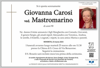 Carosi Giovanna ved. Mastromarino
