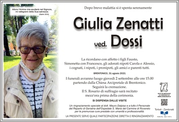 Zenatti Giulietta ved. Dossi
