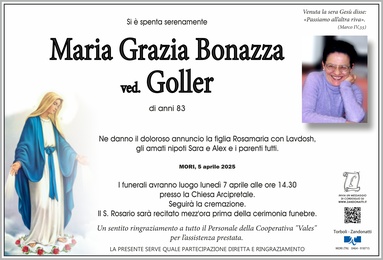 Bonazza Maria Grazia ved. Goller