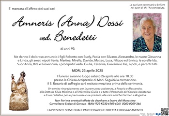 Dossi Amneris ved. Benedetti