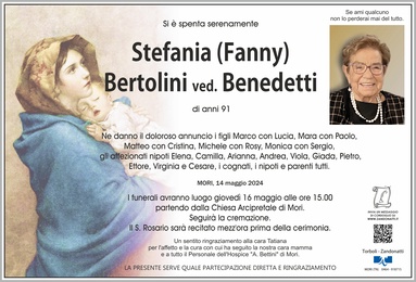 Bertolini Stefania ved. Benedetti