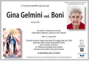 Gelmini Gina ved. Boni