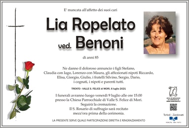 Ropelato Lia ved. Benoni