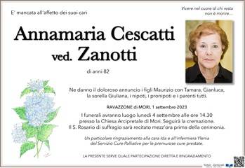 Cescatti Annamaria ved. Zanotti