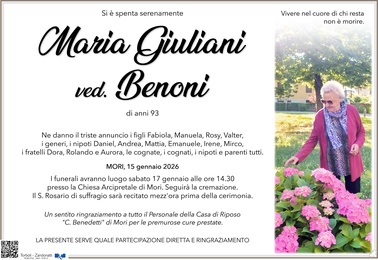 Giuliani Maria ved. Benoni
